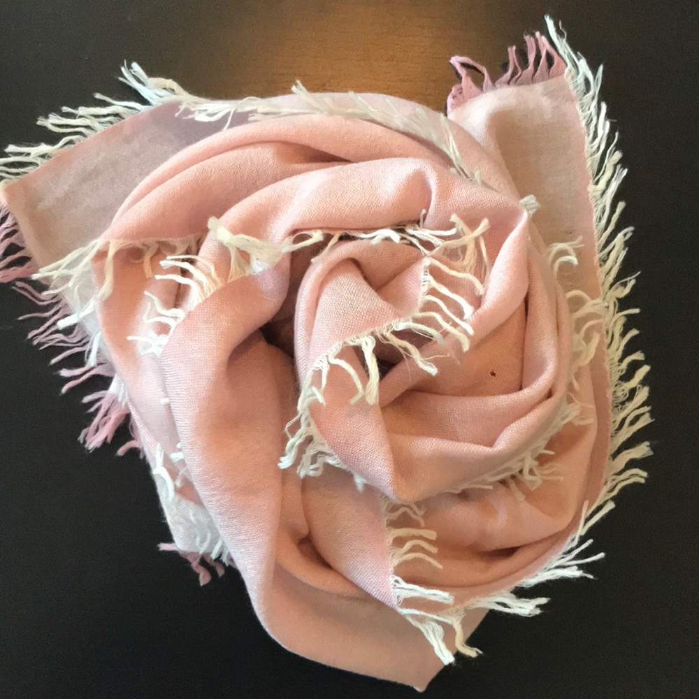 Oversized Pink Cashmere Scarf